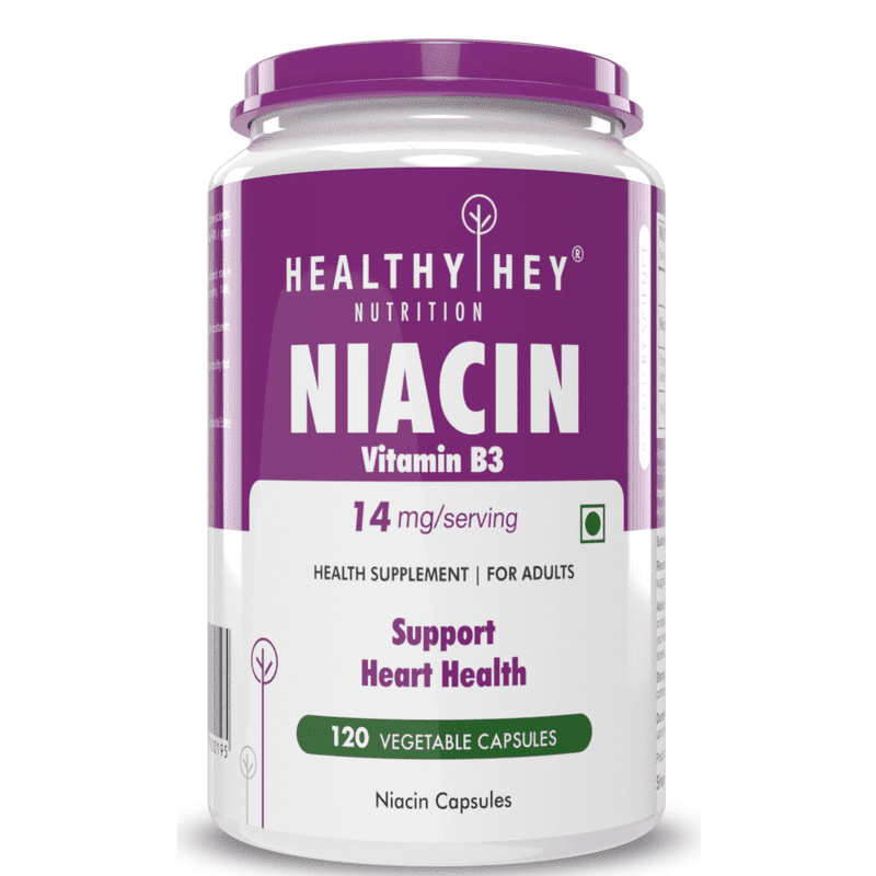 Buy Niacin Vitamin B3 Support Heart Health 120 Veg Capsules