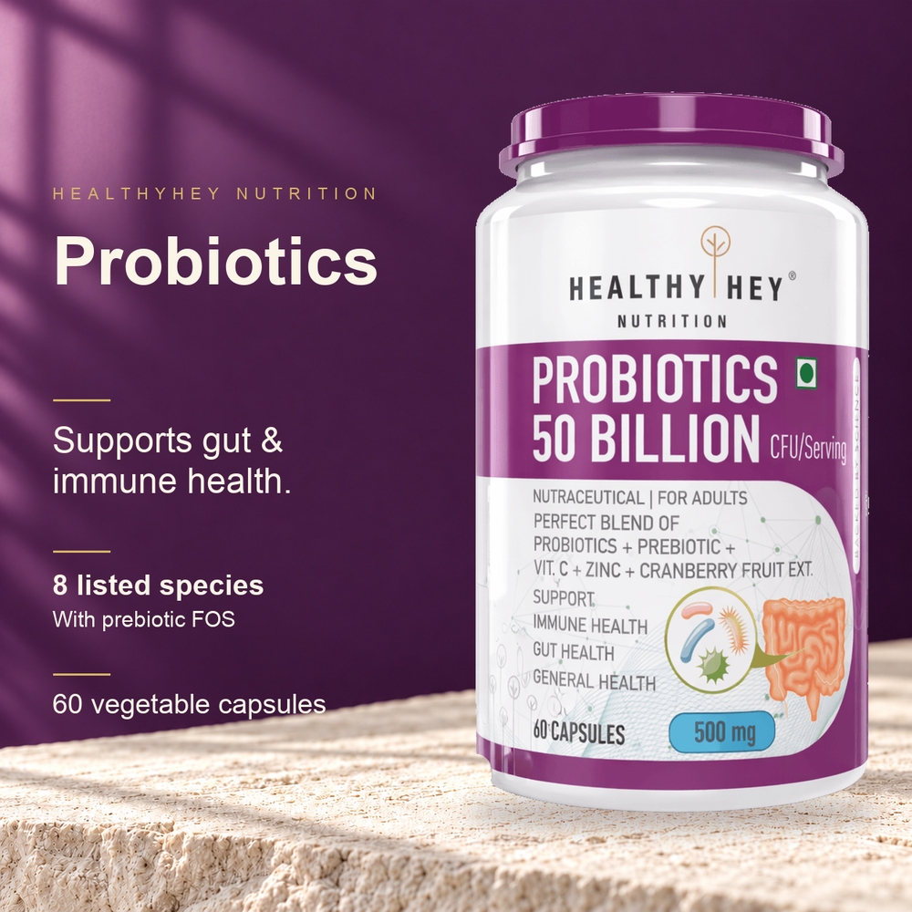 HealthyHey Probiotics, 60 vegetable capsules.
