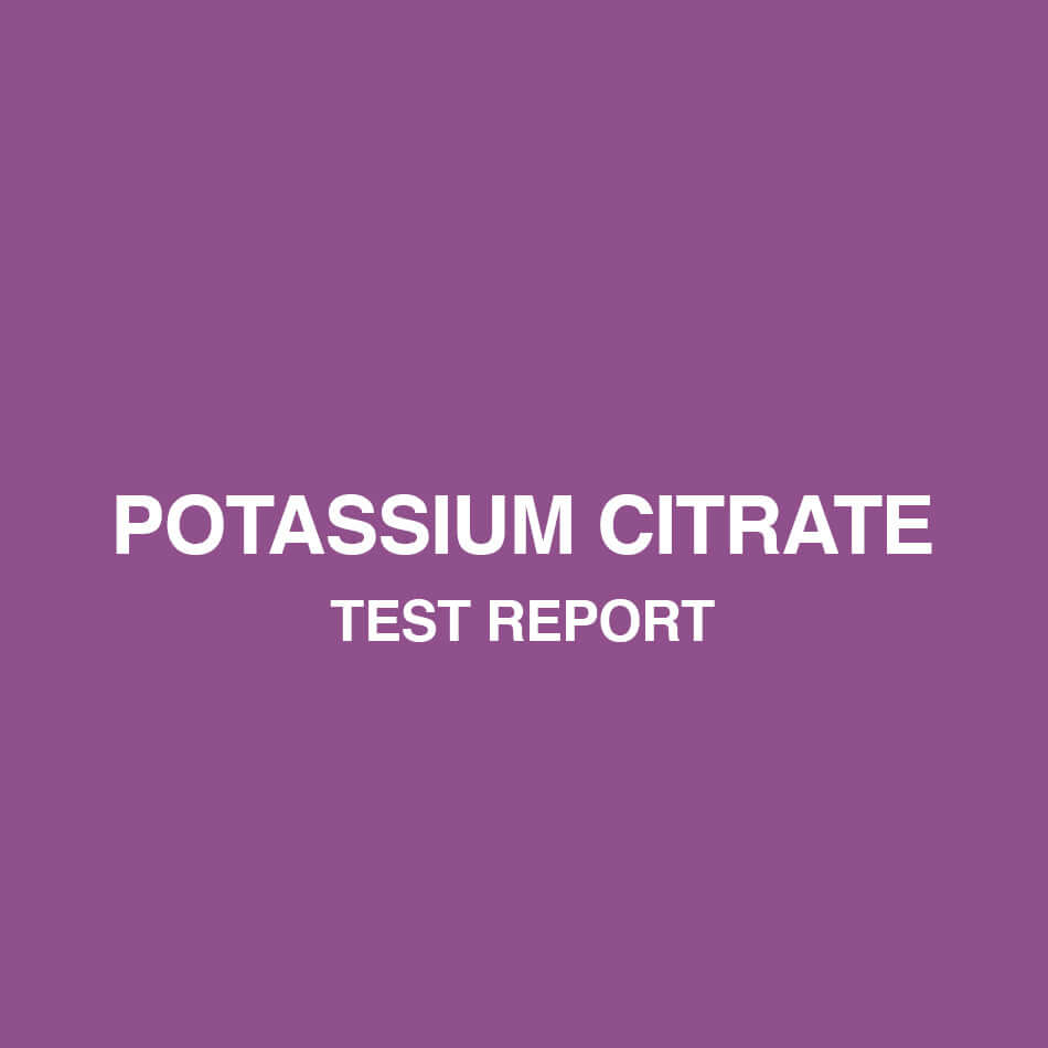 Potassium Citrate test report - HealthyHey