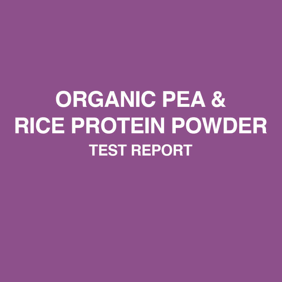 Pea & rice protein powder test report healthyhey