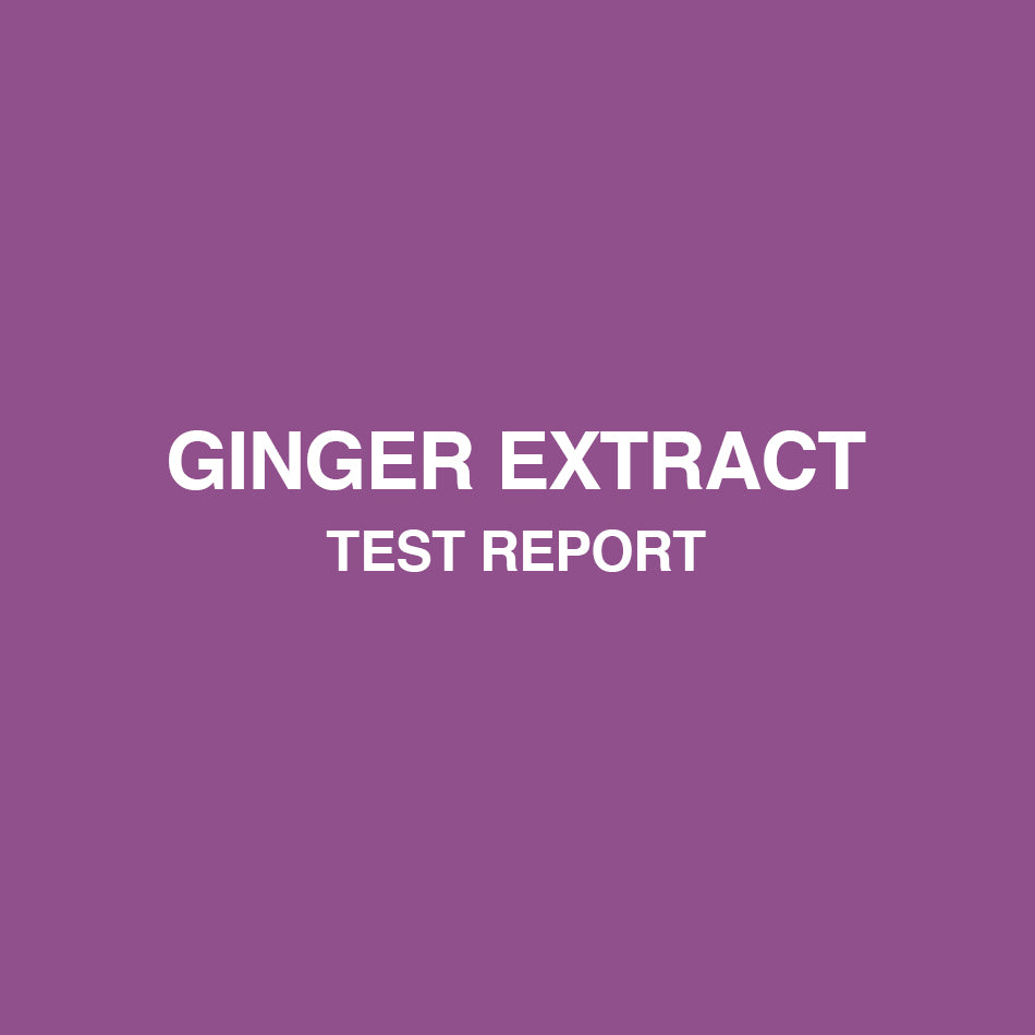 Ginger Extract test report - HealthyHey