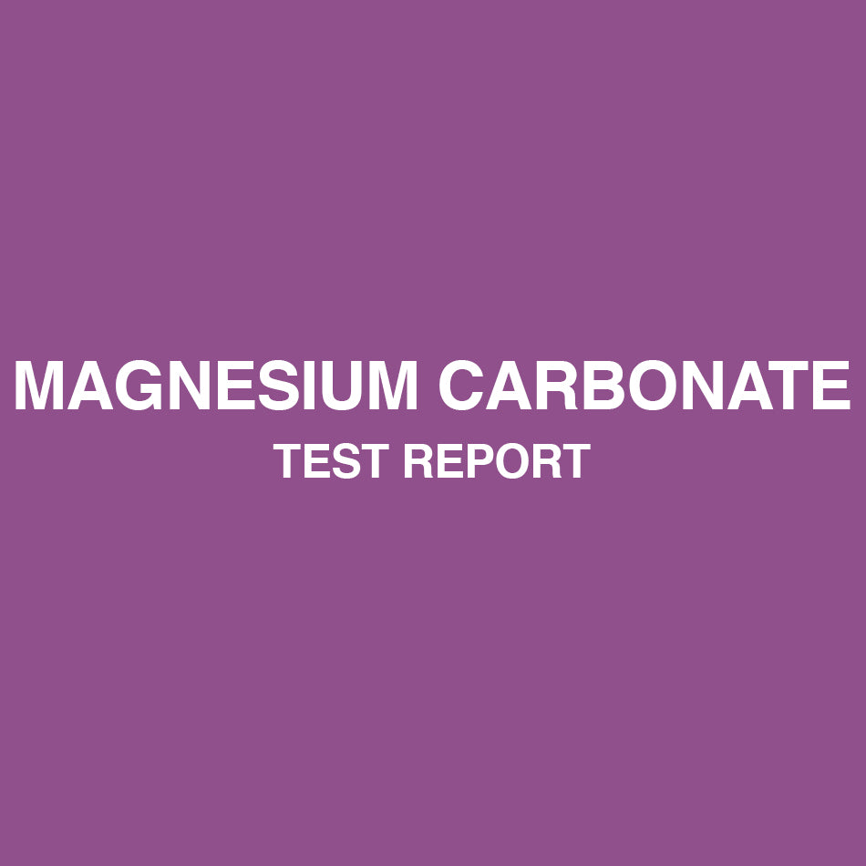 Magnesium Carbonate test report - HealthyHey