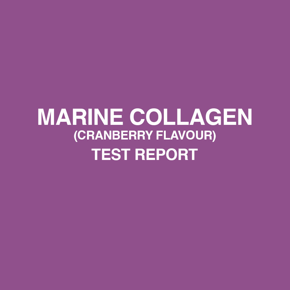 Marine collagen cranberry test report - HealthyHey