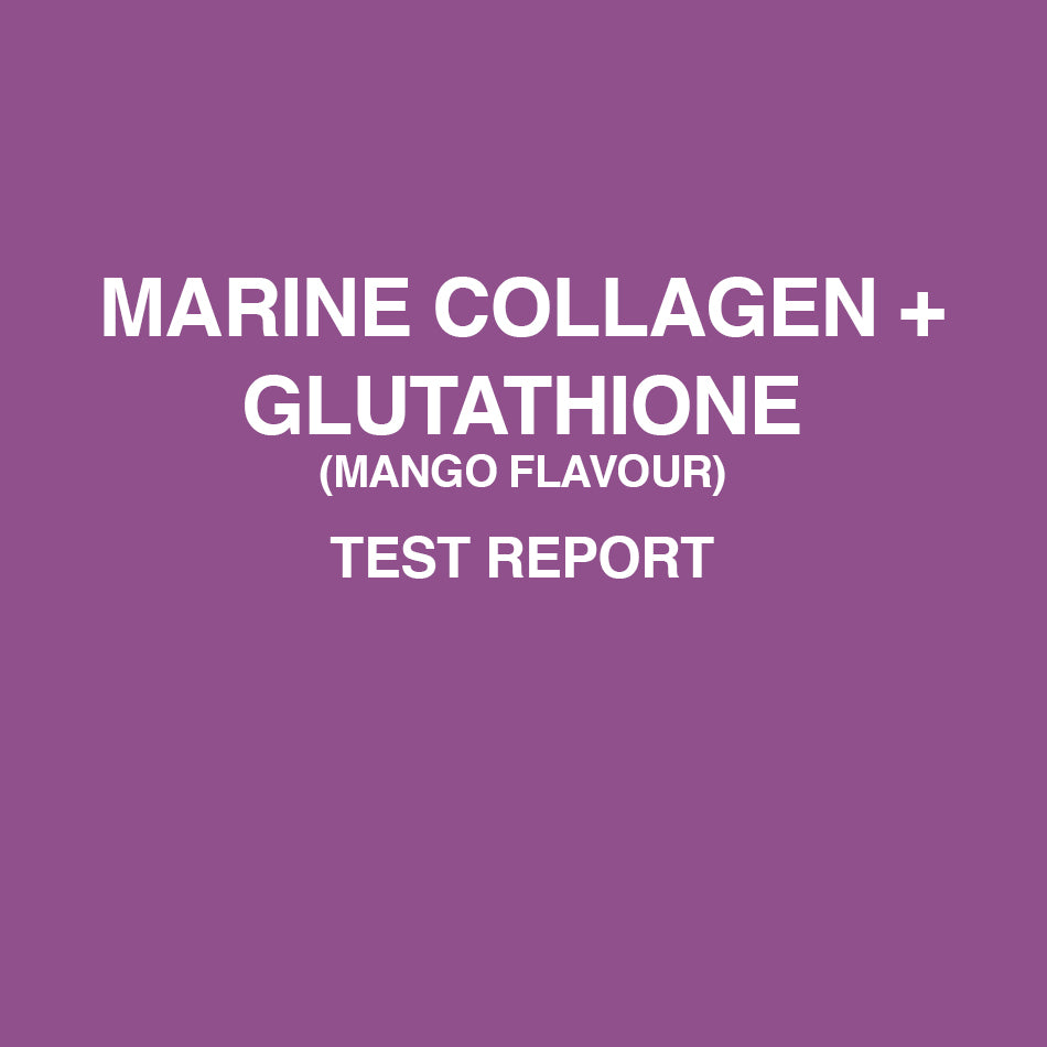 Marine collagen plus Glutathione Mango Flavour test report-HealthyHey