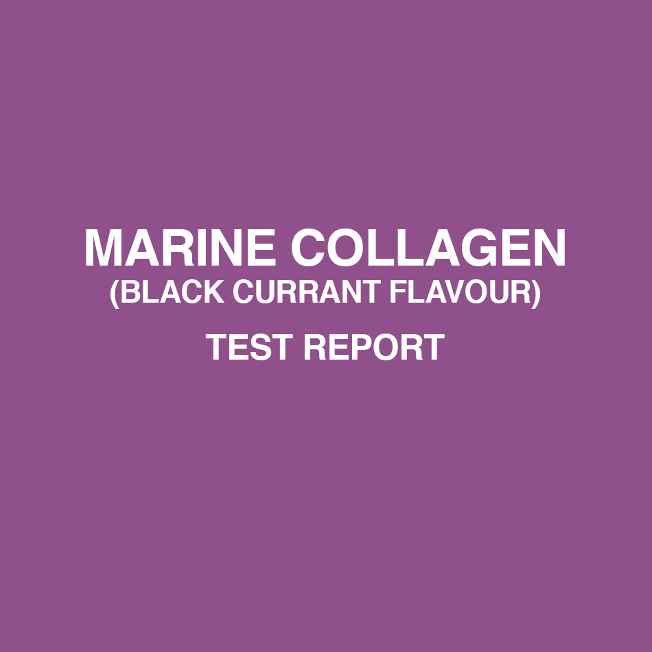 Marine collagen Blackcurrant test report - HealthyHey