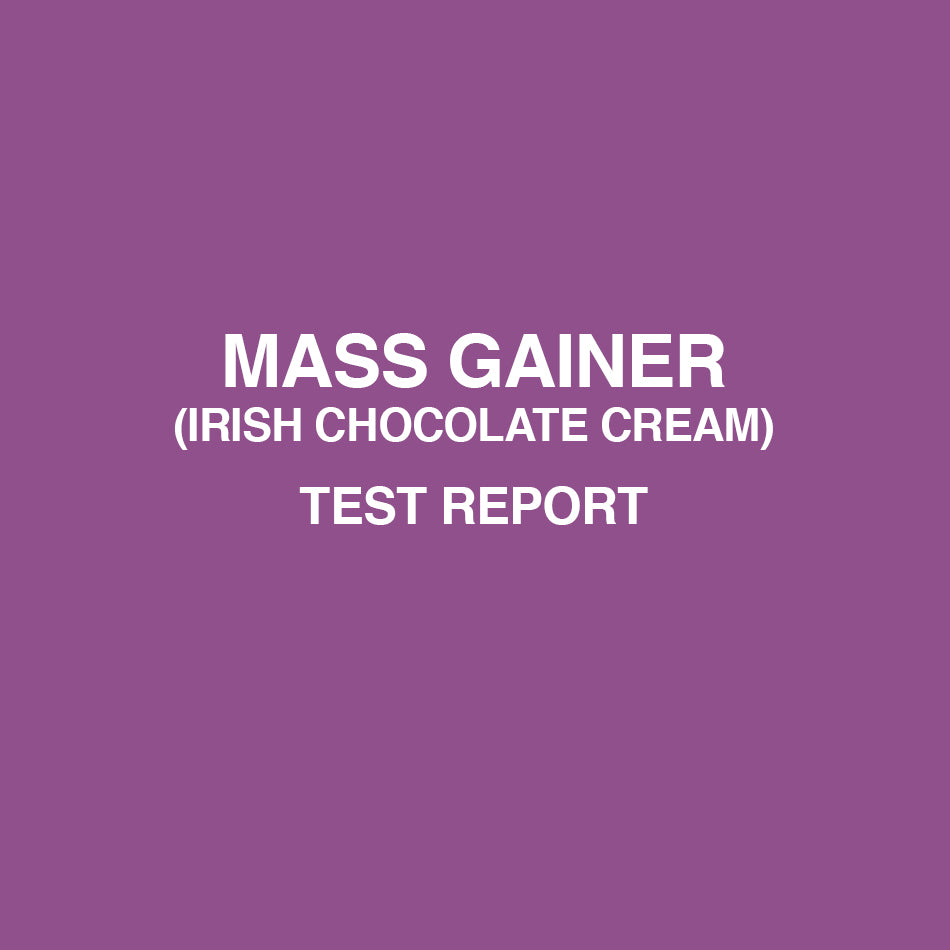 Mass weight Gainer Irish chocolate test report - HealthyHey