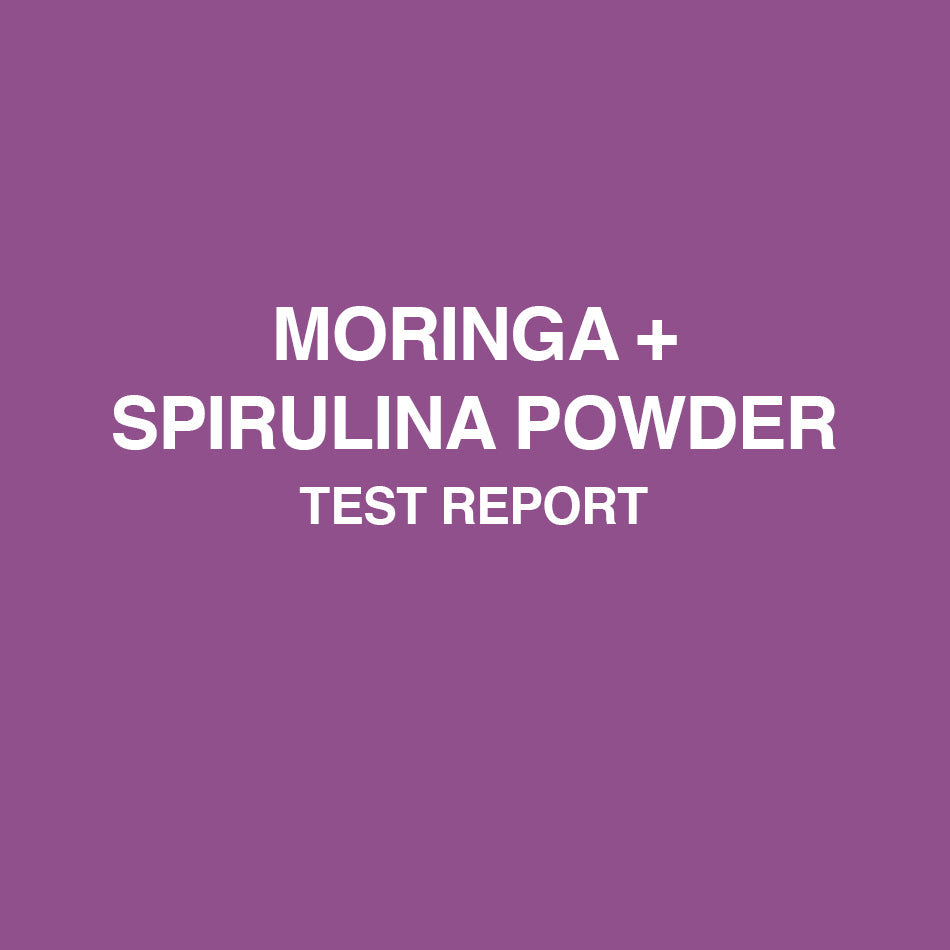 Moringa plus spirulina powder test report - HealthyHey