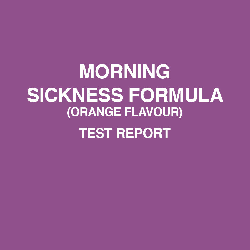 Morning sickness formula oranage test report - HealthyHey
