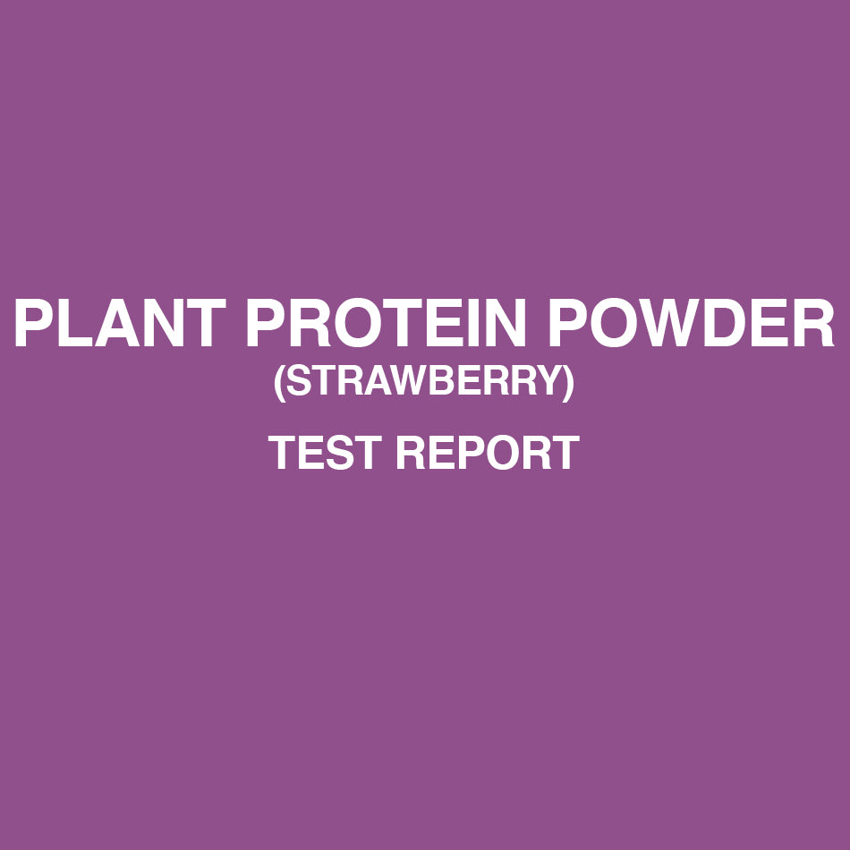 Plant Protein powder Strawberry test report - HealthyHey