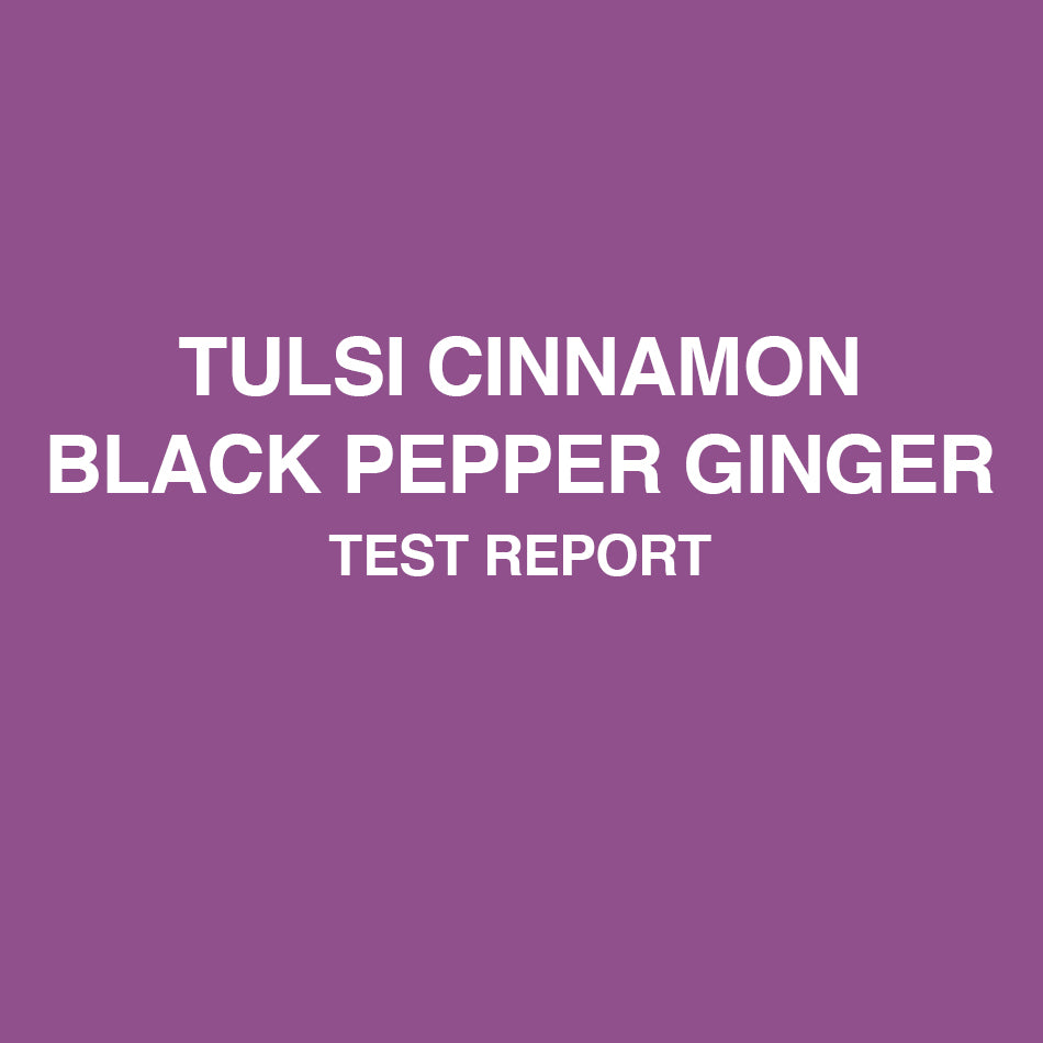 Tulsi Cinnamon black Pepper Ginger test report - HealthyHey