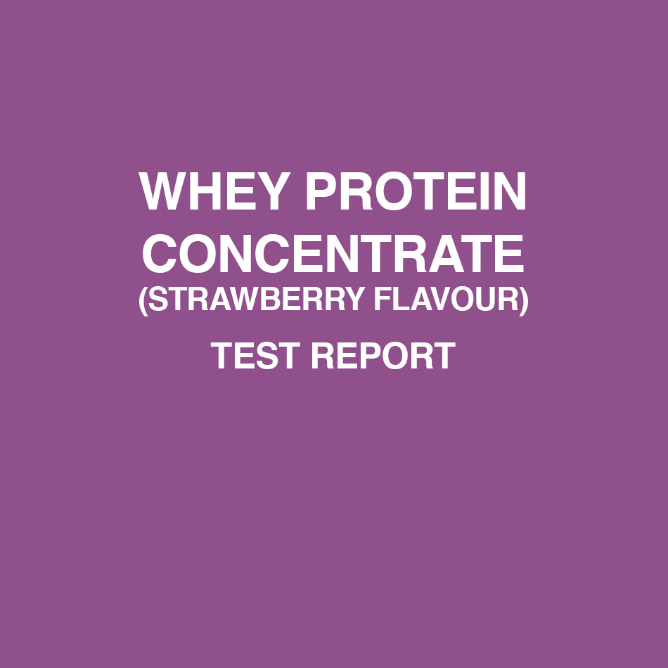 Whey protein concentrate strawberry test report - HealthyHey