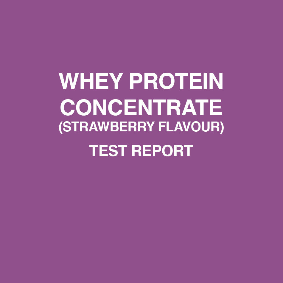Whey protein concentrate strawberry test report - HealthyHey