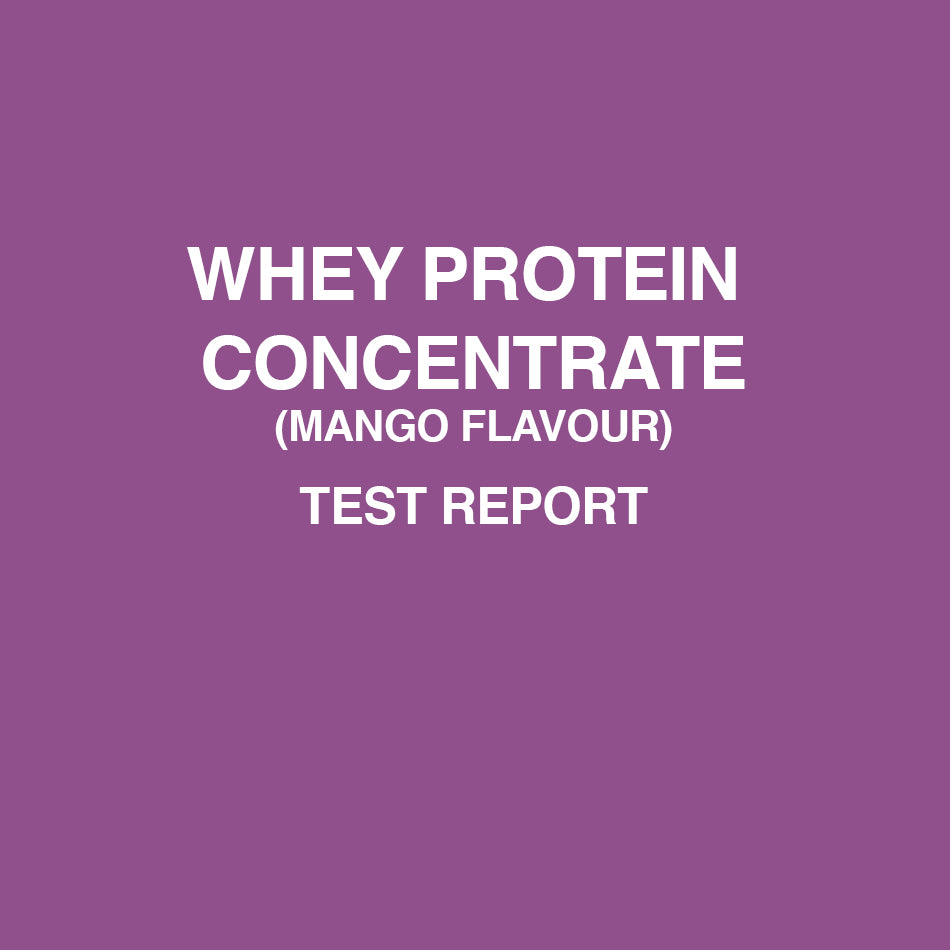 Whey protein concentrate mango flavour test report - HealthyHey