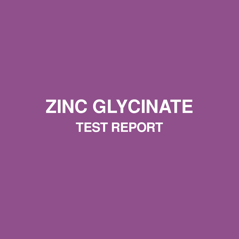 Zinc Glycinate test report - HealthyHey