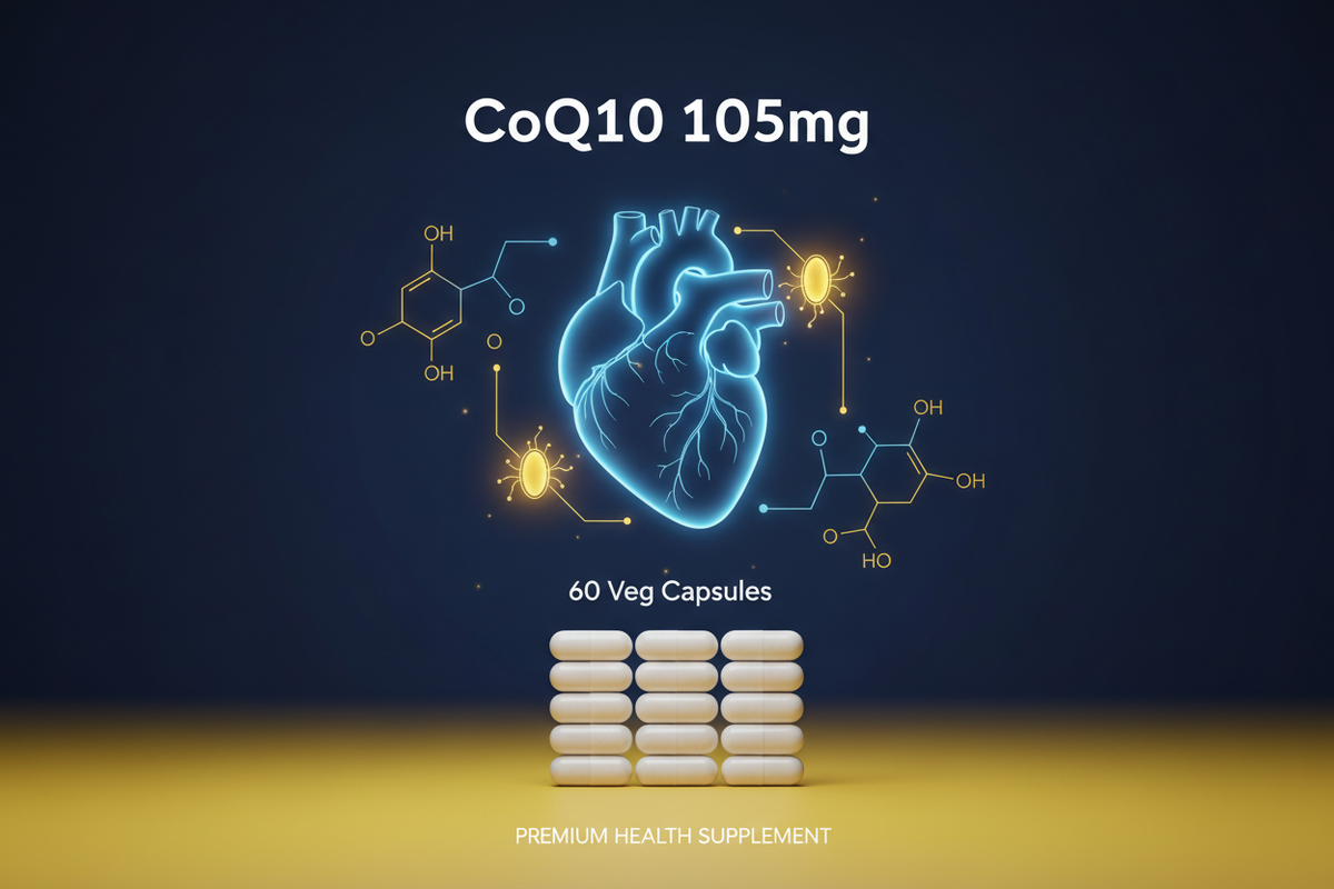 Understanding CoQ10-105mg 60 Veg Capsules for Energy and Heart Wellness