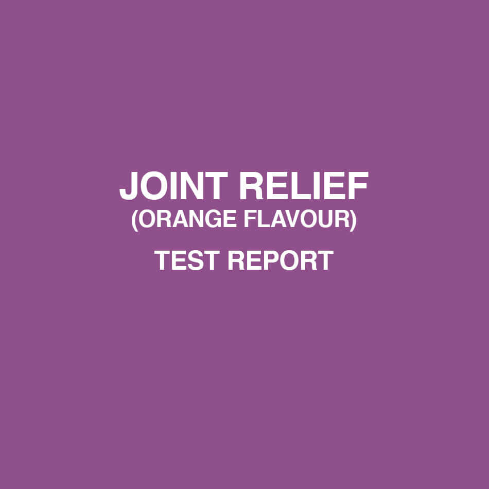 Joint relief orange test report - HealthyHey