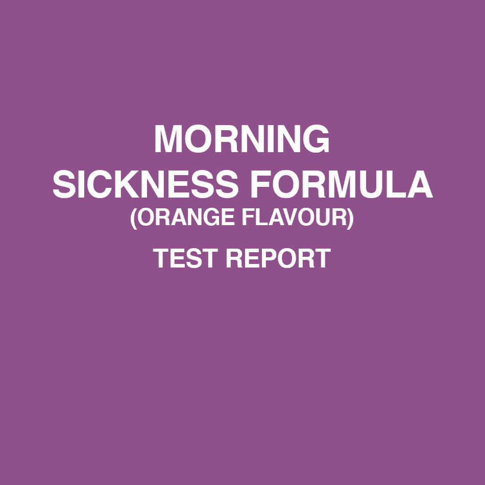 Morning sickness formula oranage test report - HealthyHey