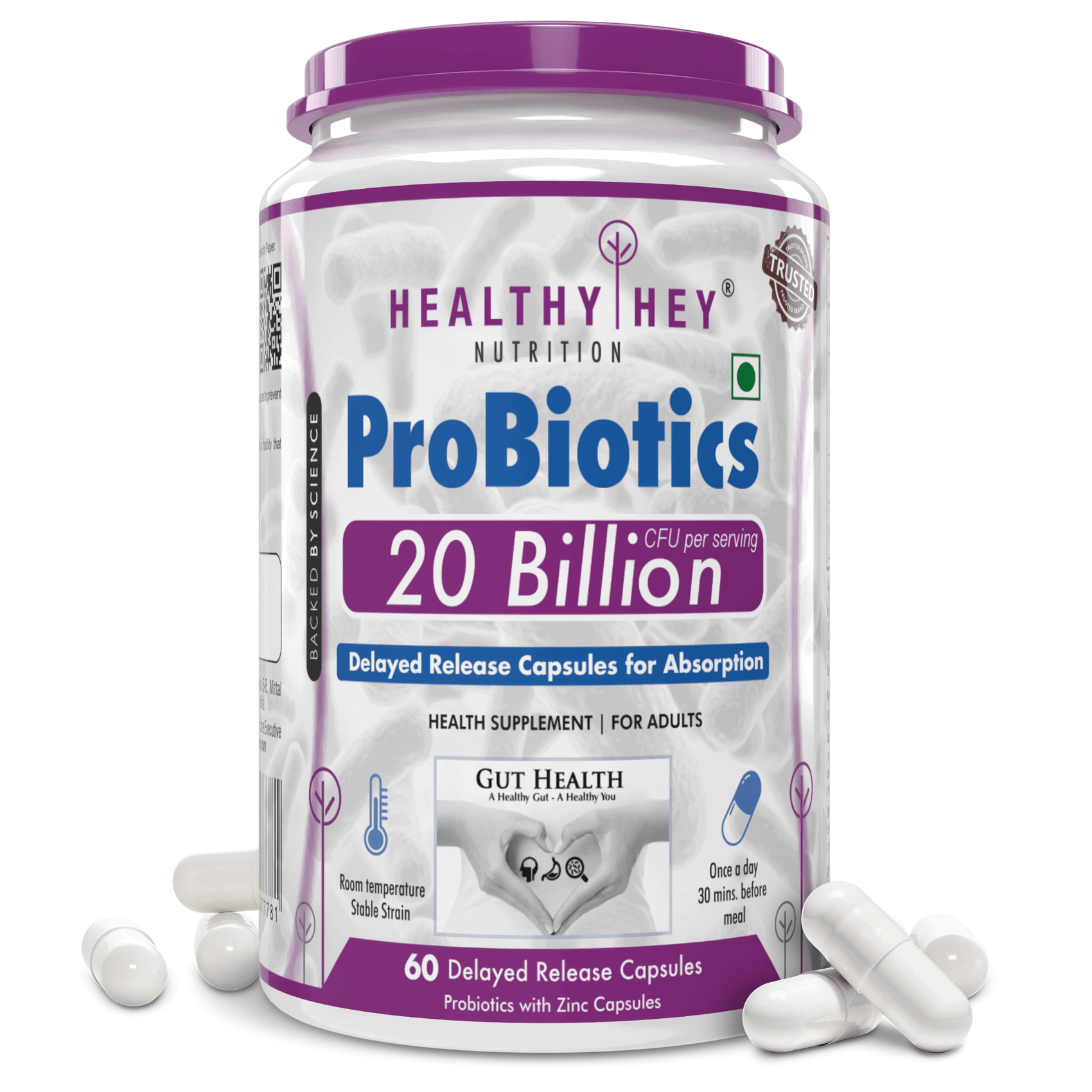 Best probiotics in India - HealthyHey Probiotic 20 Billion CFU