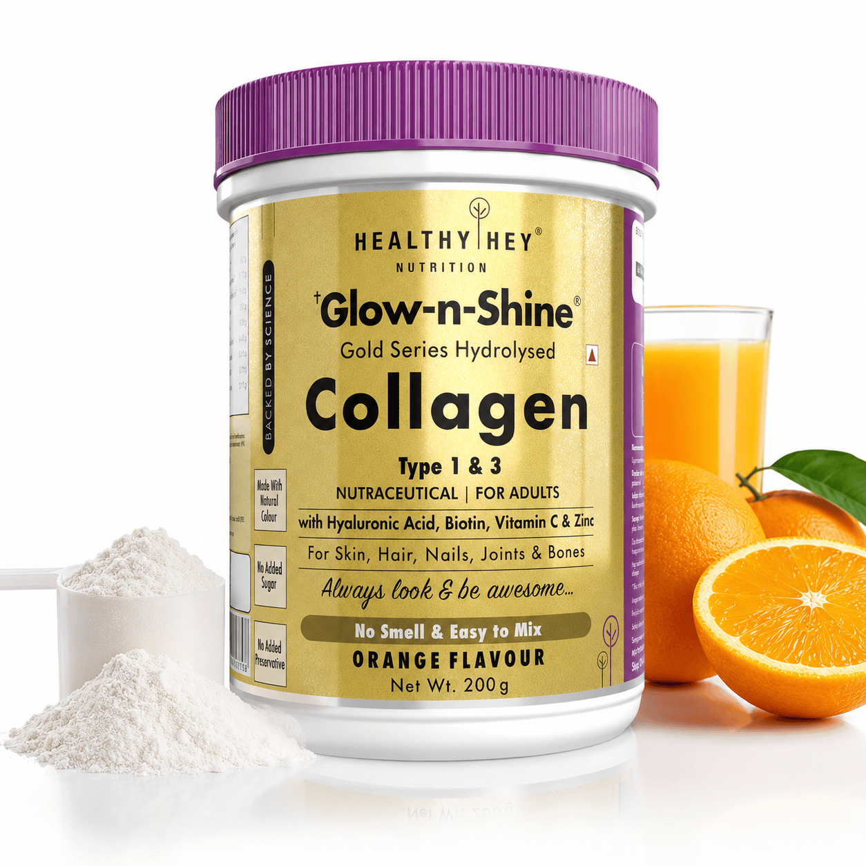 Collagen supplements guide - HealthyHey Glow-n-Shine Collagen Powder
