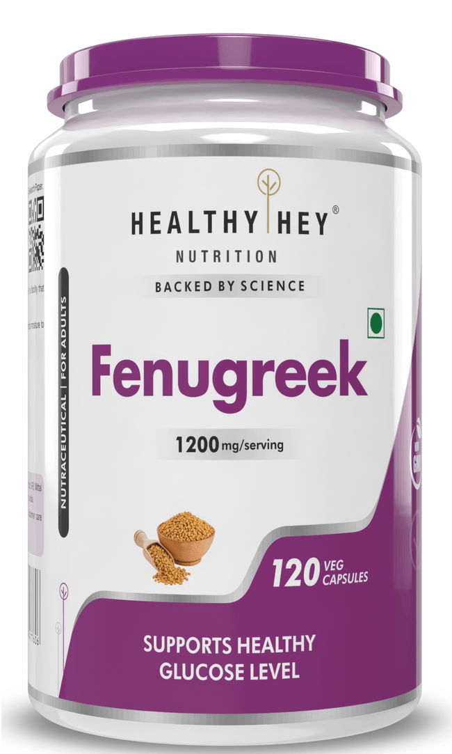 Fenugreek Seed Extract, Supports Healthy Glucose levels 120 veg capsules