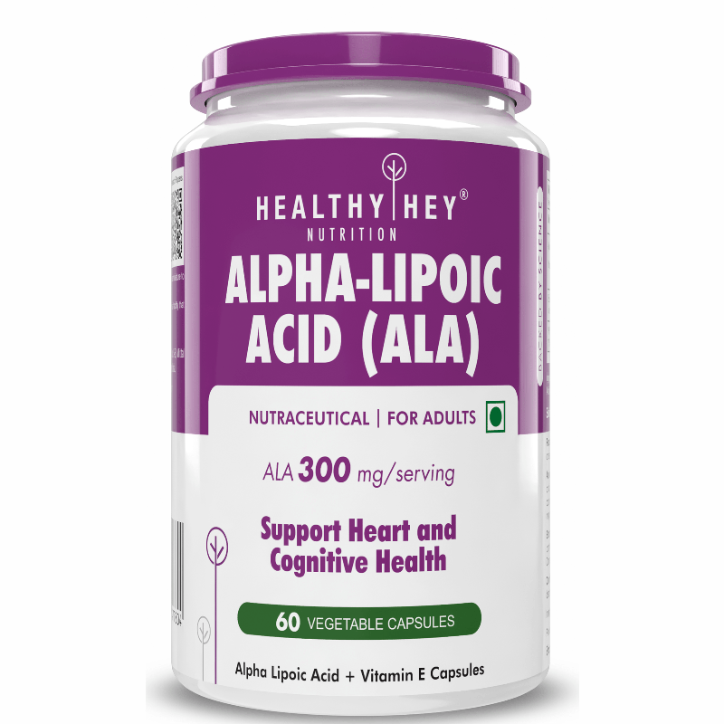 Alpha Lipoic Acid, May Support Heart & Cognitive Health Gluten-free and Non GMO -ALA , 300 mg Per Serving 60 veg capsules