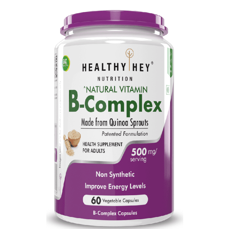 Vitamin B-Complex, Non Synthetic Improves Energy Levels capsules