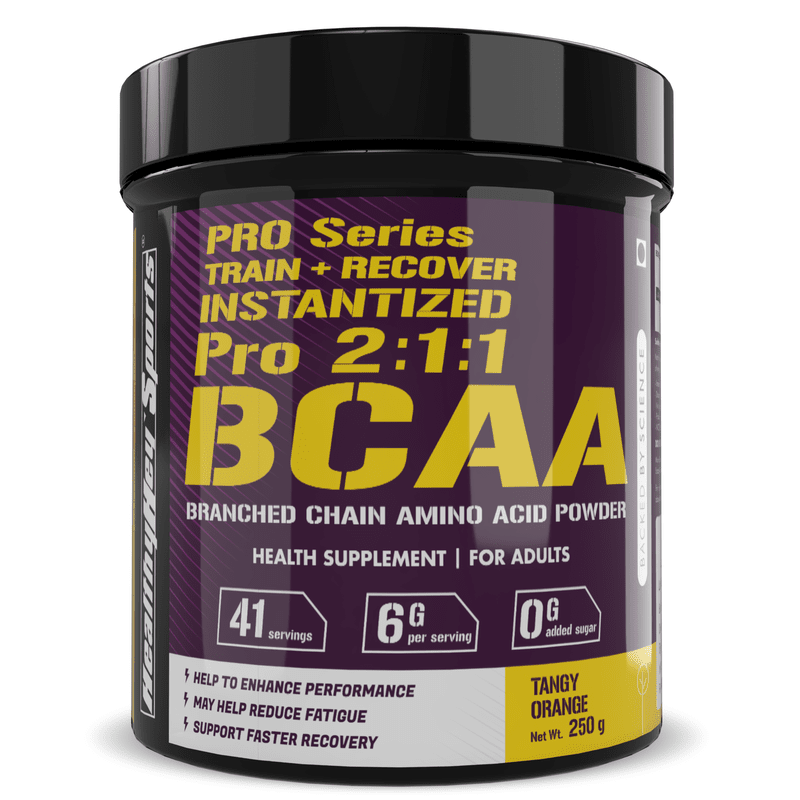 BCAA Powder 2:1:1, Branched Chain Amino Acids, BCAAs, Tangy Orange, 41 Servings (Tangy Orange, 250 g)