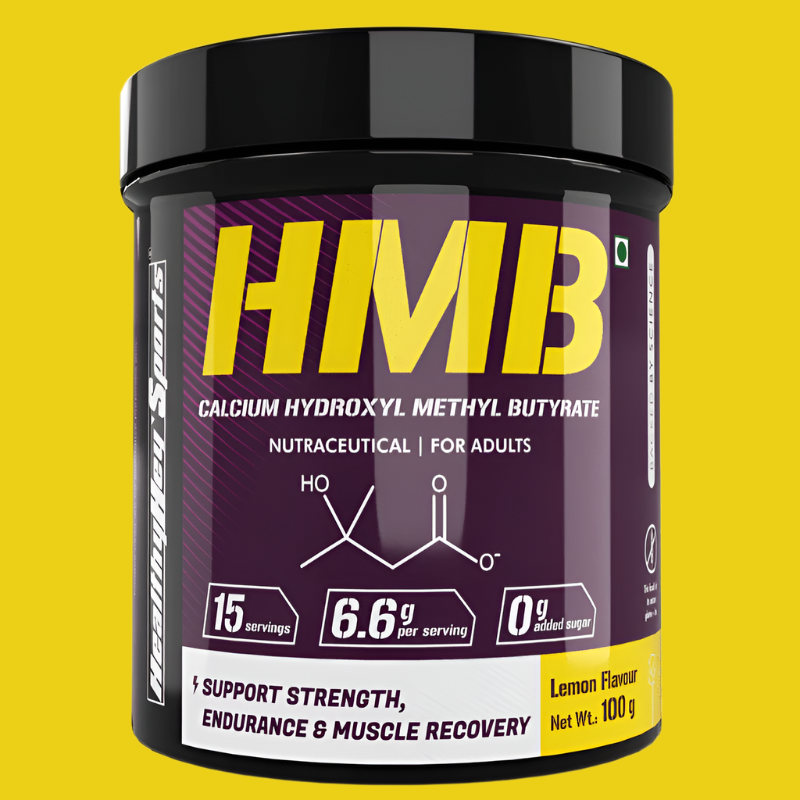 HMB Calcium,Supports Strength,endurance & muscle recovery Hydroxyl Methyl Butyrate Powder Lemon Flavour 100g