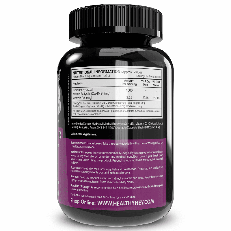 Buy HMB, Support Strength, Endurance & Muscle recovery Calcium 