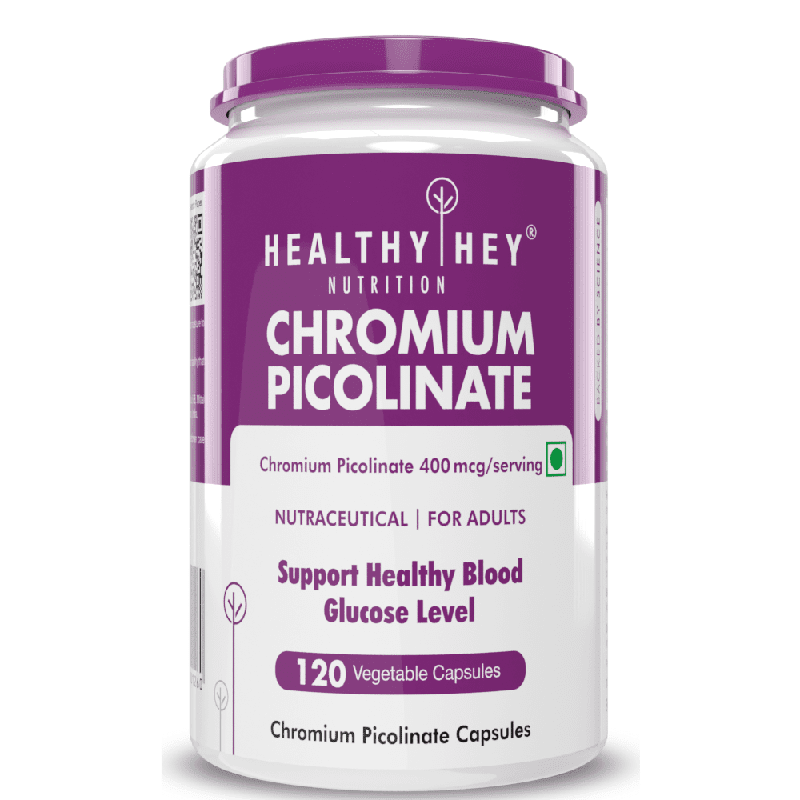 Chromium Picolinate, Supports Healthy Blood -Support Glucose Metabolism (High Absorption) 120 veg Capsules, Non-GMO, Gluten Free