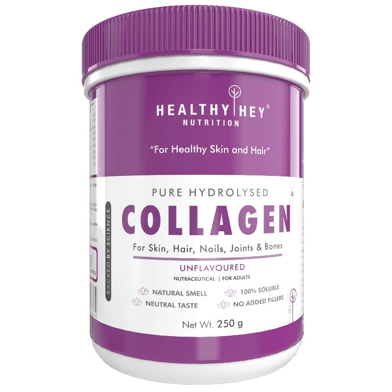 Pure Collagen Powder | Collagen Supplement for Glowing Skin | Pure Hydrolysed Collagen Powder for Women and Men | Unflavoured-250 gm