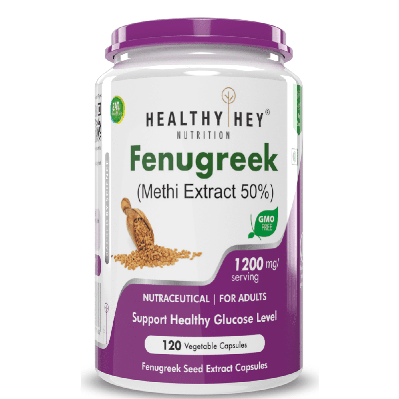 Fenugreek Seed Extract, Support Healthy Glucose levels 120 veg capsules