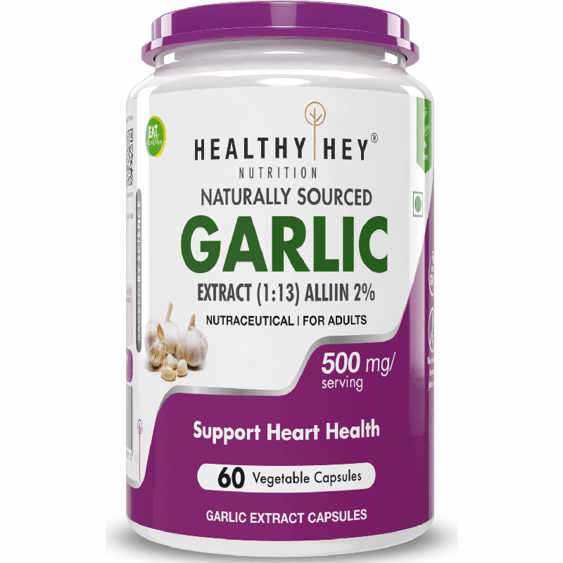 Odorless Garlic Extract,Supports Heart Health (1:13) Allium Sativum - 2% Allicin -60 Veg Capsules