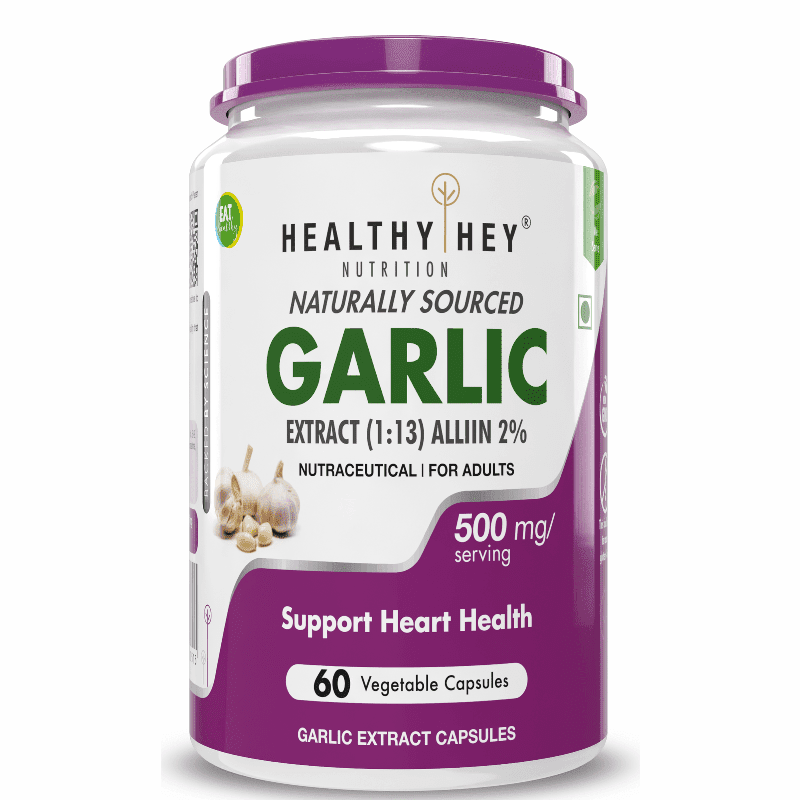 Odorless Garlic Extract,Supports Heart Health (1:13) Allium Sativum - 2% Allicin -60 Veg Capsules