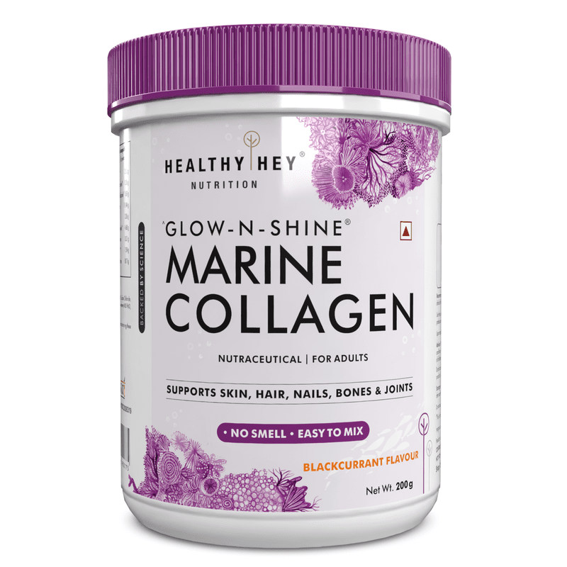 Glow-n-Shine Marine Collagen Peptide Powder 200g - Boost Skin, Hair & Joint Health