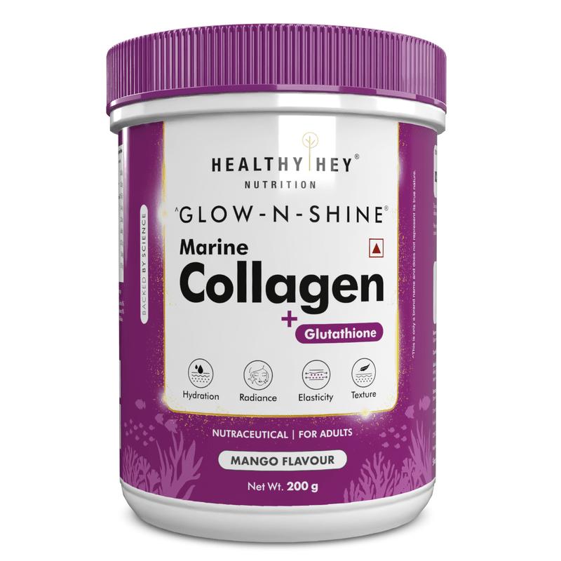 Glow-n-Shine® Marine Collagen + Glutathione - Mango Flavour - 200g