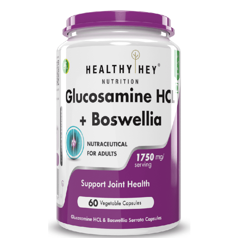 Glucosamine HCL + Boswellia, Support Joint Health - 60 veg capsules