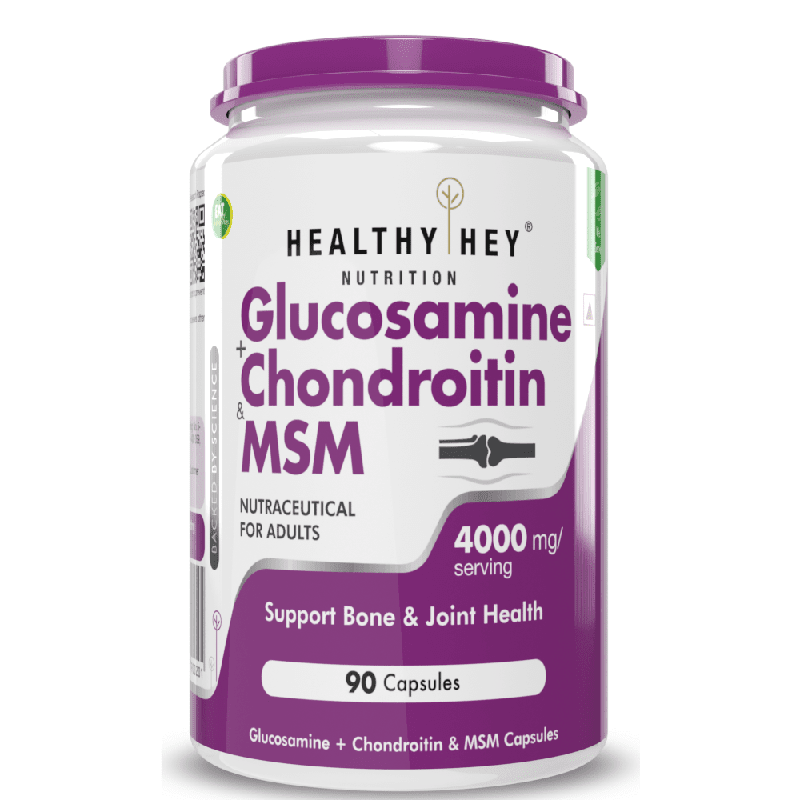 Double Strength Glucosamine Chondroitin and MSM, Support Bone & joint Health for Cartilage; Joint and Bone; 90 Capsules