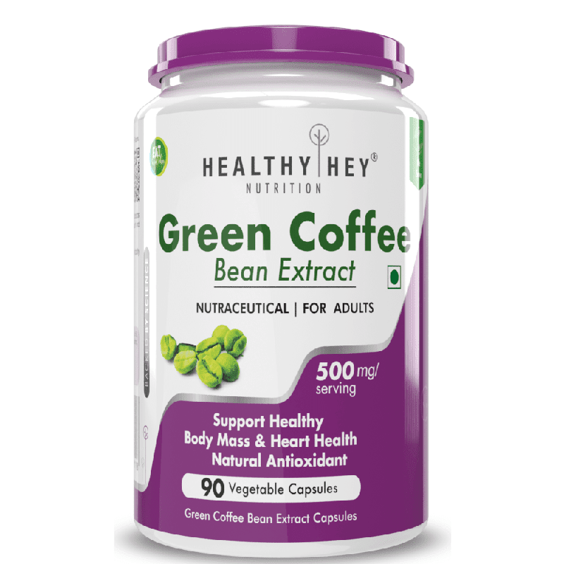 Green Coffee Bean Extract, Support weight wellness & Heart Health 100% Pure with Antioxidants- 70% Chlorogenic Acid, Non-GMO,90 veg Capsules