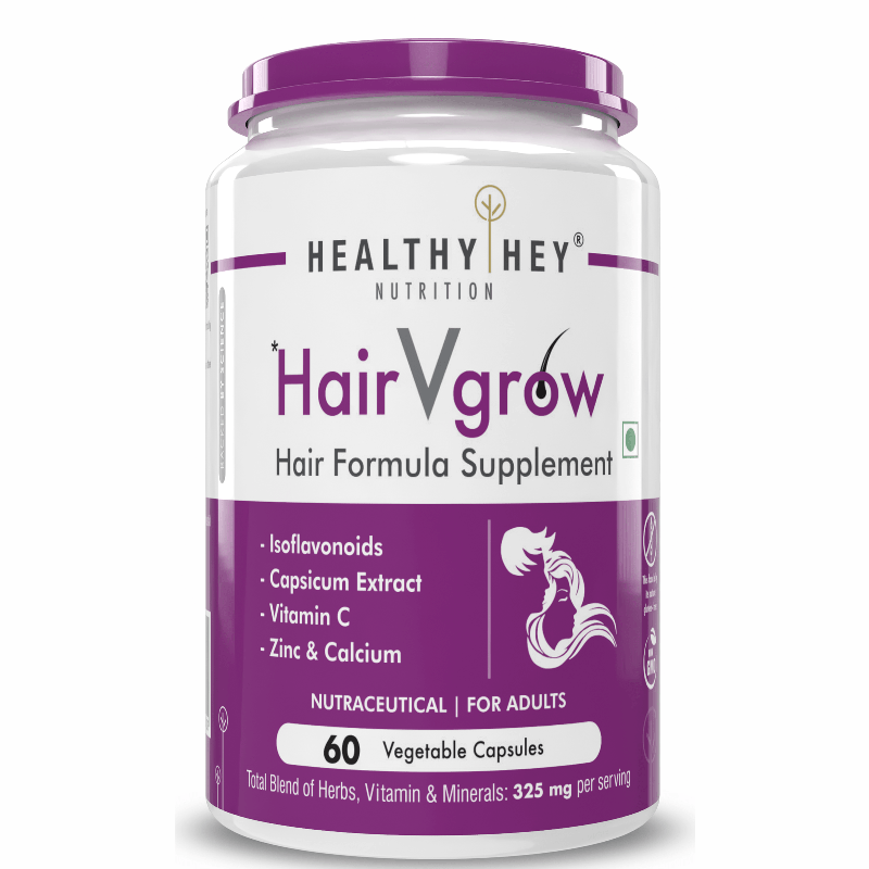 HairVgrow, Natural Hair Growth and Stop Hair fall Formula- 60 Veg Capsules