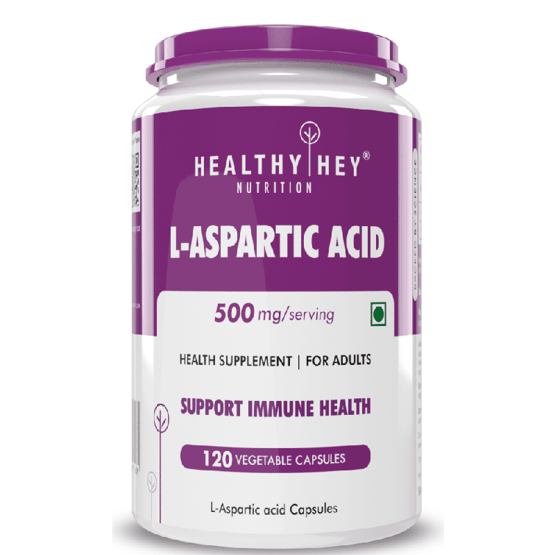 L-Aspartic Acid, Support Immune Health -120 veg capsules