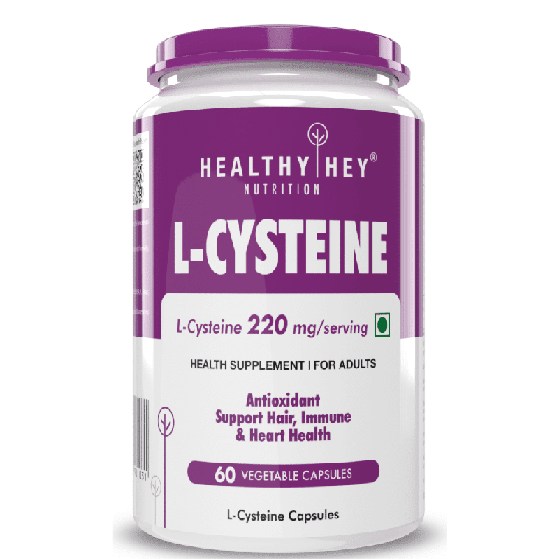 L-Cysteine, Antioxidant support hair, Immune & Heart Health -60 Veg Capsules