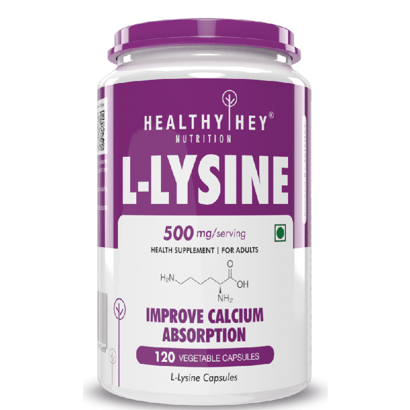 L-Lysine,Improve Calcium Absorption 120 Veg Capsules