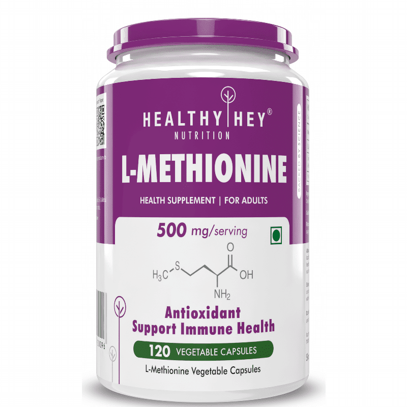 L-Methionine, Antioxidant support & Immune Health Free Form Pure Crystalline, 120 Veg Capsules