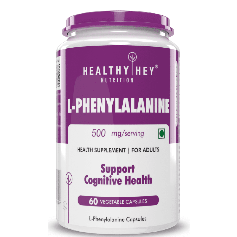 L-Phenylalanine,Support Cognitive Health 60 Veg Capsules - Vegan - Gluten Free - Non GMO