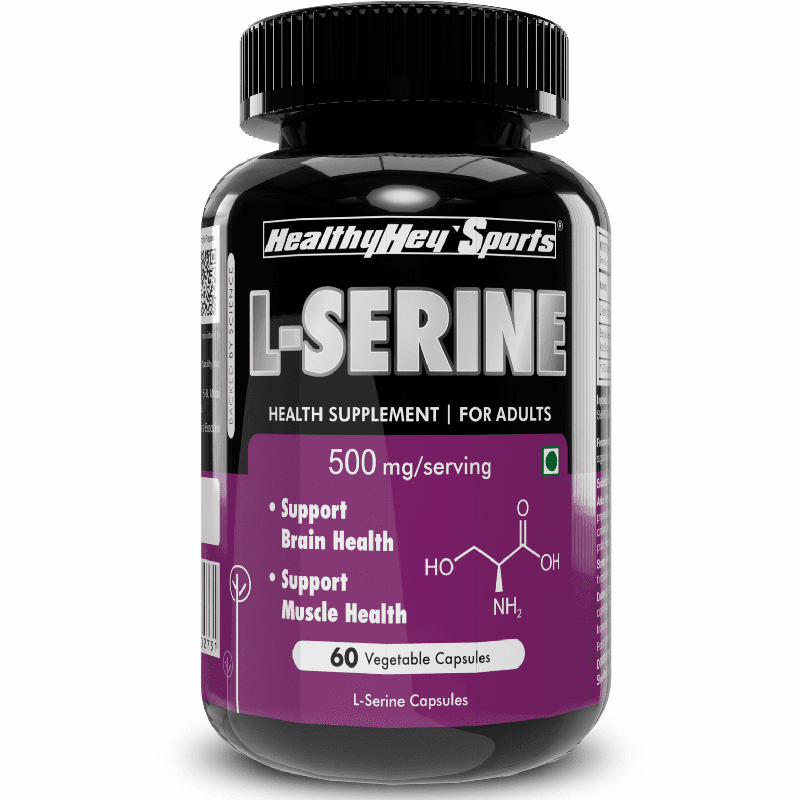 L-Serine 500mg Capsules for Optimal Brain Health - 60 Vegetarian Capsules