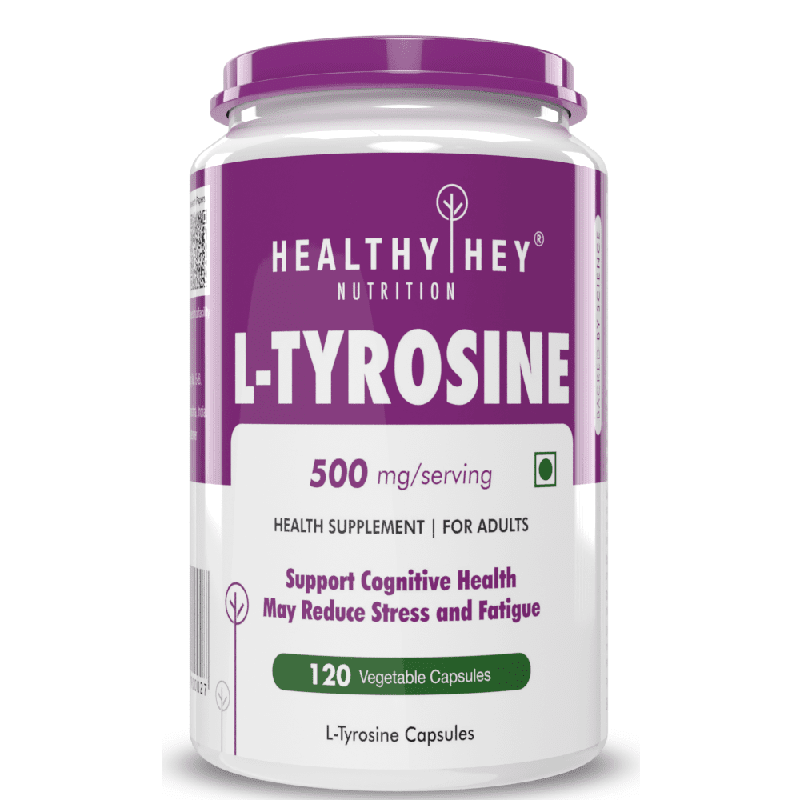 L-Tyrosine, Supports cognitive health stress & fatigue 120 veg Capsules