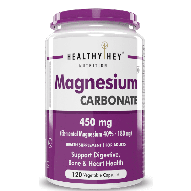 Magnesium Carbonate support digestive, bone & heart health 120 Veg Capsules