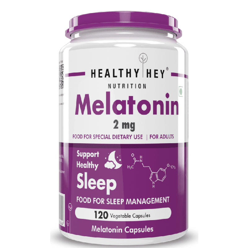 Melatonin, support healthy 120 veg capsules -Promotes Sleep and Relaxation