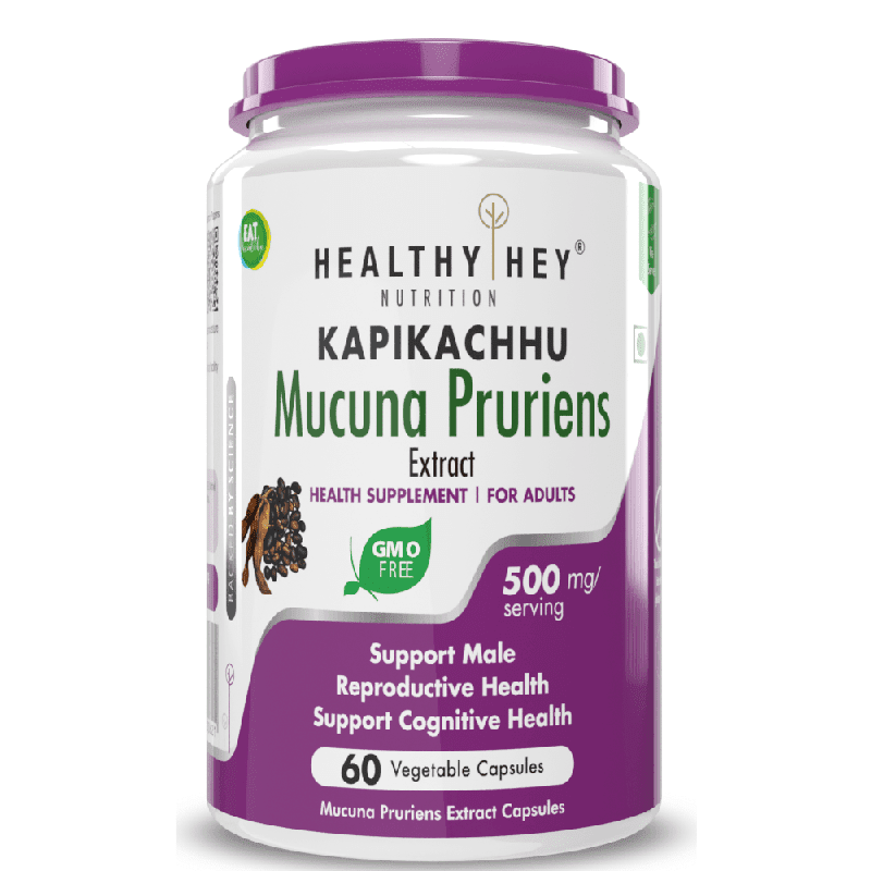 Mucuna Pruriens Extract,Supports cognitive Health - For Mood and Motivation Support 60 Veg. Capsules